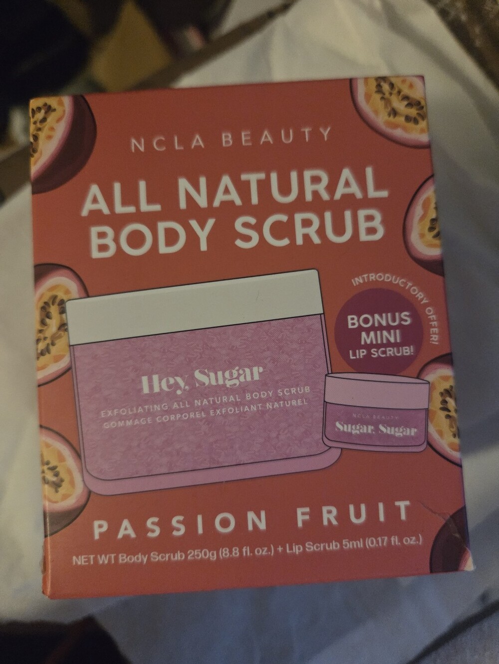 NCLA Beauty Passion Fruit All Natural Body Scrub - Pink